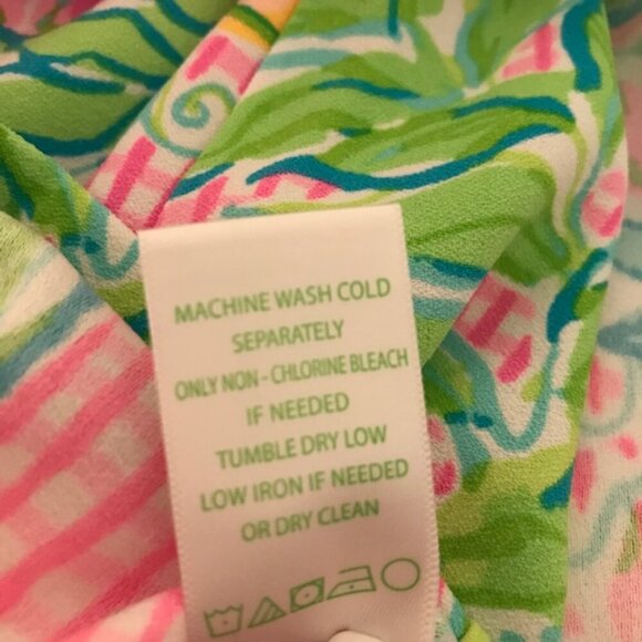 Lilly Pulitzer Women's Pearl Romper "Don't Stop Beleafing" Tropical Print Size 4 - Picture 11 of 12